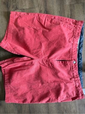 Nautica Women’s Coral-Red Chino Bermuda Shorts